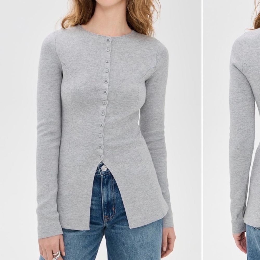 Aligne Gray Button-Up Cardigan - image 1